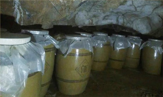 雅大釀酒設備客戶石總用蓉洞來釀酒藏酒