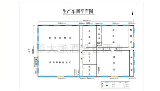 買燒酒設備后不知怎么建酒廠？3招幫你解決建廠難題！——生產車間平面圖