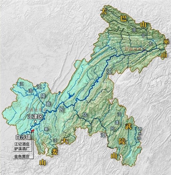 重慶江津地圖（圖片來源網絡，如有侵權請聯系刪除）