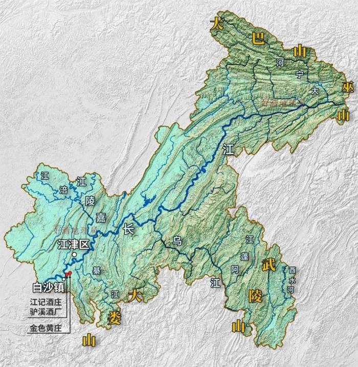 重慶江津地圖（圖片來源網絡，如有侵權請聯系刪除）